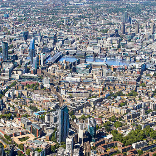 aerial shot of the Elephant and Castle property market