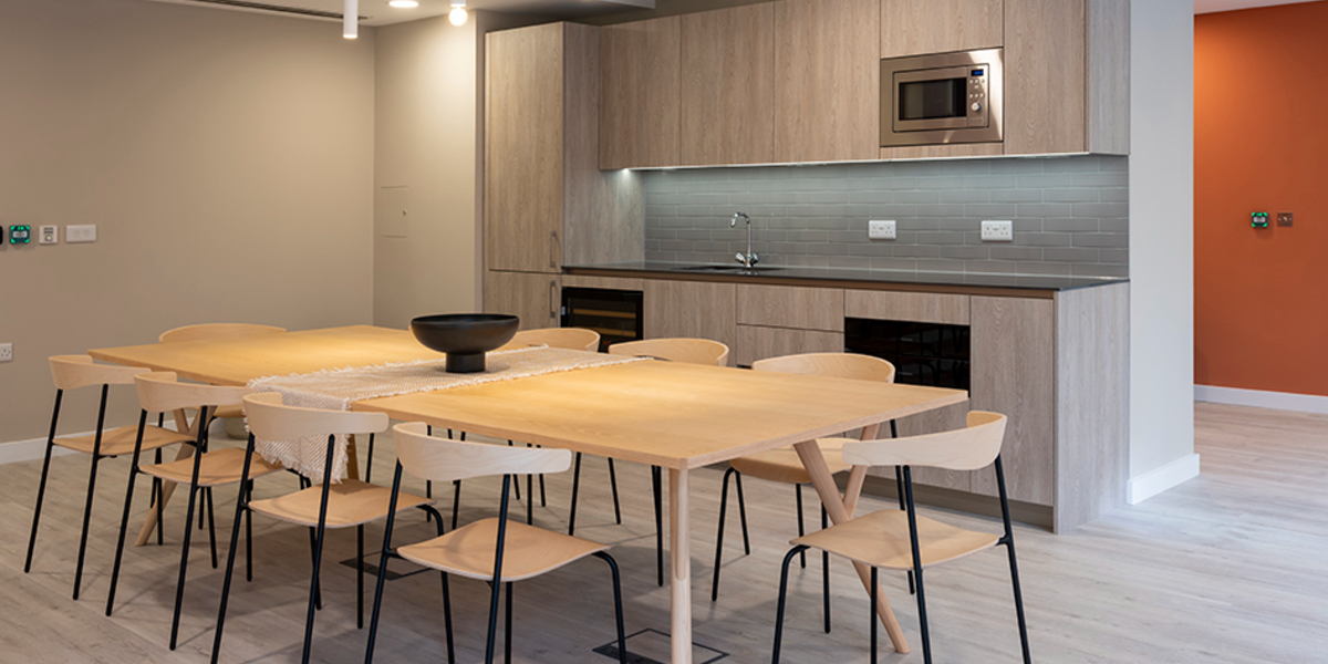 A Nordic-inspired kitchen at  Lendlease's Park Central East